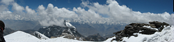Pik Karla Marxe (6734 m) - z vrcholu na vchod